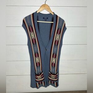 Chaps Blue and Red Patterned Vest